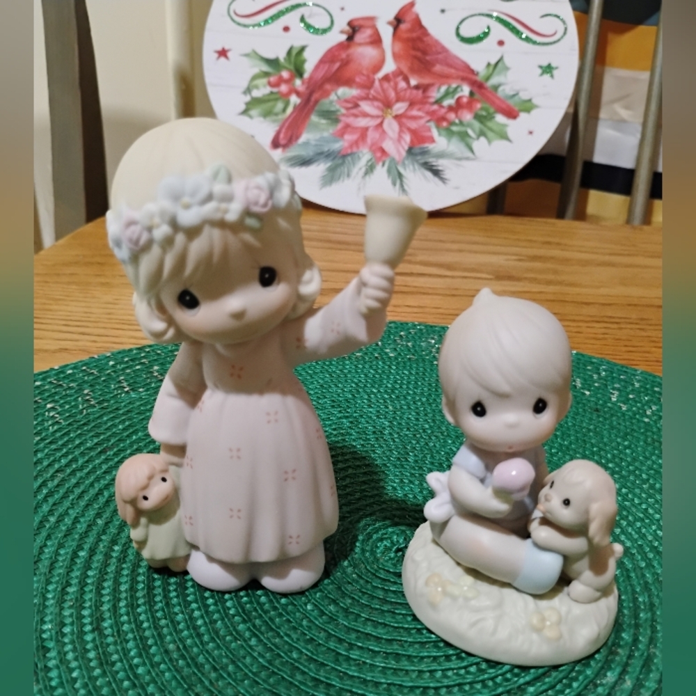 Vintage 90's PRECIOUS MOMENTS porcelain Figurines